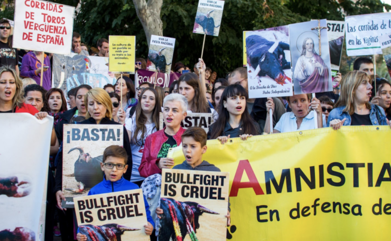 Las protestas contra las corridas de toros